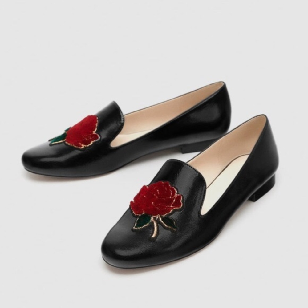 Zara black loafers